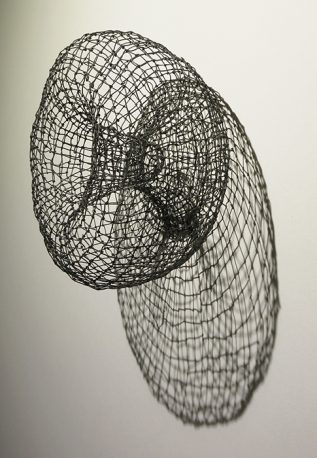 Anna Hepler steel wire circular sculpture