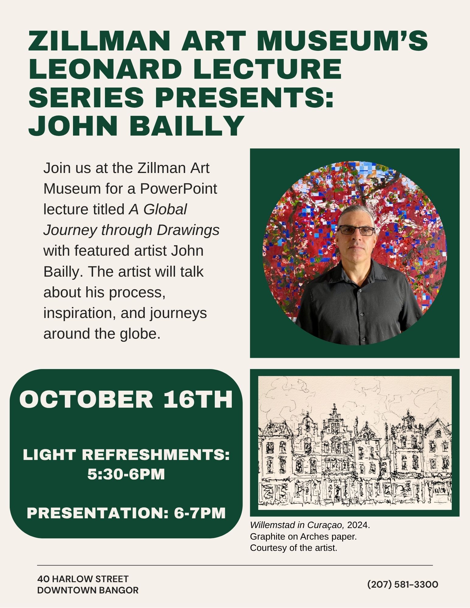 John Bailly event poster