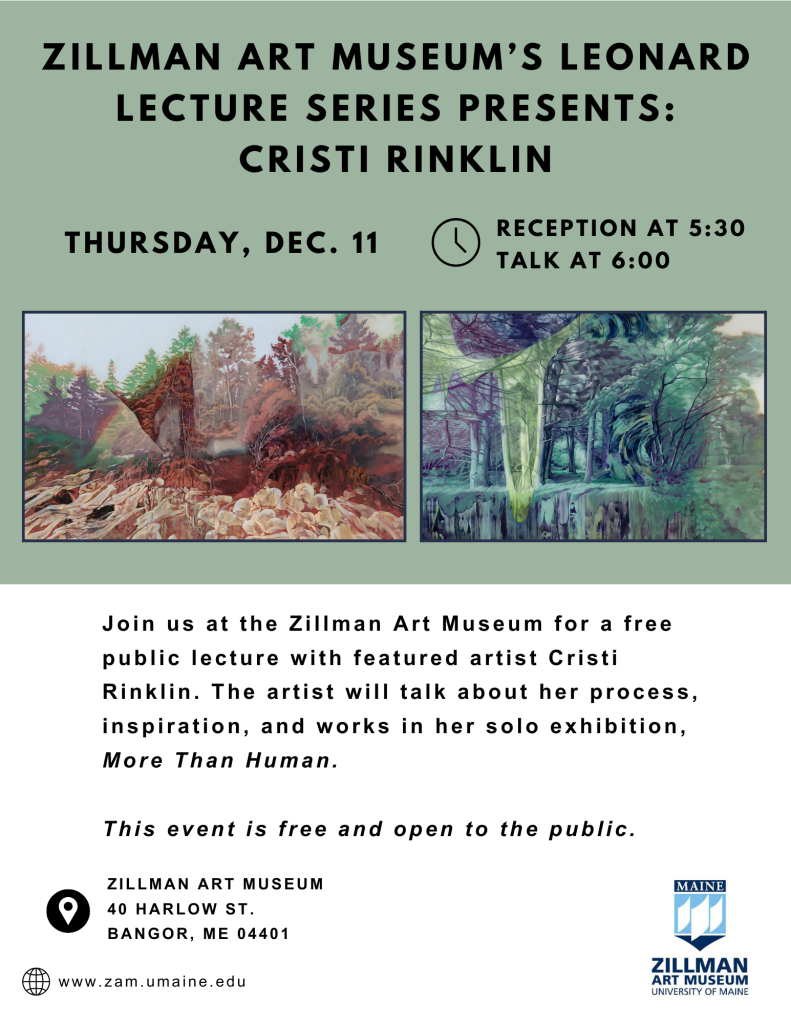 Cristi Rinklin Leonard Lecture Series flyer for December 11, 2025